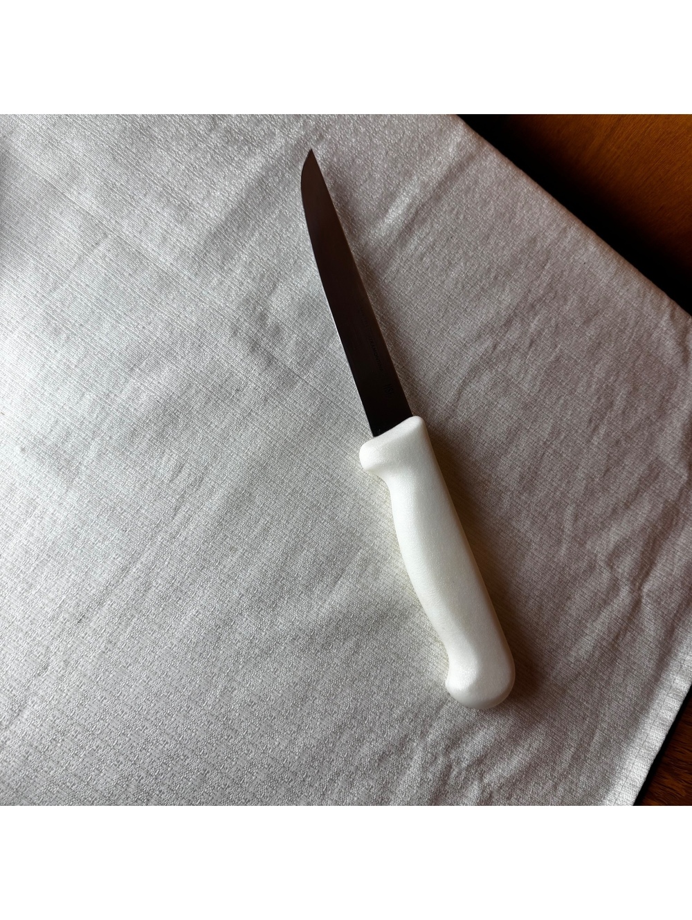 Tramontina 12 Inch Commercial Kitchen Knife, White Handle, High Carbon Stainless